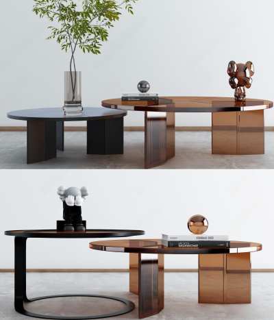 现代茶几3D模型下载